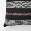 Hand-Woven Black & White Boho Moroccan Decorative Throw Pillow - 17x17